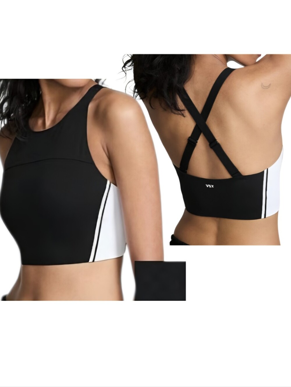 New VSX Elevate Contour Colorblock Sports Bra Black Size L